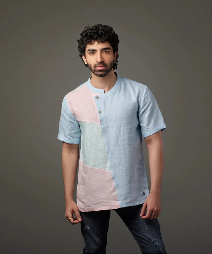 Linen Blends Half Sleeves Shirt